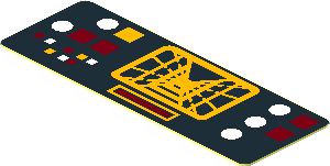 Sticker  0.6 x  1.7 with Buttons and Screen with SW Death Star Trench