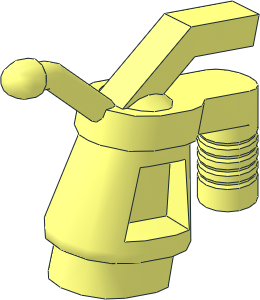 Minifig Tool Oilcan with Ribbed Handle