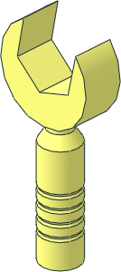 Minifig Tool Open End Wrench with 3-Rib Handle