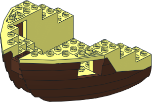 Boat Bow 12 x 12 x  5.333 with Brown Bottom