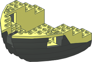 Boat Bow 12 x 12 x  5.333 with Dark Grey Bottom