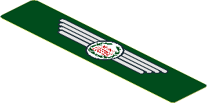 Sticker  0.8 x  3.8 with Radiator Grille and Mini Cooper Logo