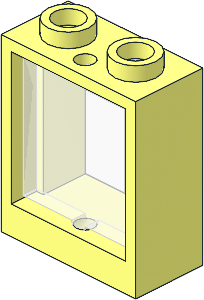 Window  1 x  2 x  2 without Sill w/ Trans-Clear Glass (Complete)