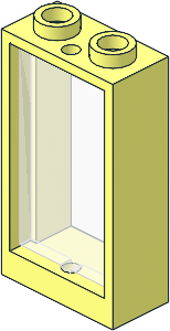 Window  1 x  2 x  3 without Sill w/ Trans-Clear Glass (Complete)