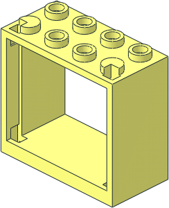 Window  2 x  4 x  3 with Square Holes