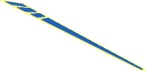 Sticker  0.9 x 14.0 with Blue Stripes and Light Grey Shadows (Left)