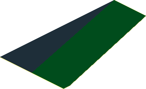 Sticker  3.6 x  2 with Dark Green Stripe Right on Black Background