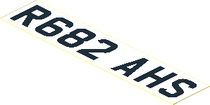 Sticker  0.8 x  3.7 with "R682 AHS" on White Background