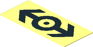 Sticker  0.7 x  1.5 with Black Train Logo