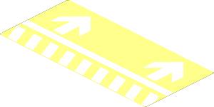 Sticker  1.9 x  3.9 with White Short Lines and Arrows Left