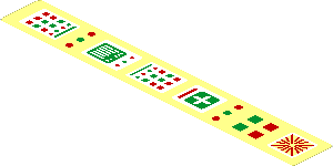 Sticker  0.8 x  5.9 with Control Panel with Red and Green Lamps