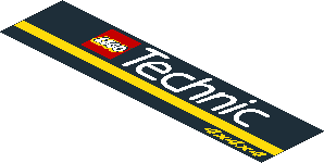 Sticker  1.9 x  7.9 Technic Supercar 4x4x4 Logo