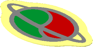 Sticker  1.1 x  1.8 Irregular with Octan Space Logo