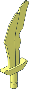 Minifig Sword Scimitar with Jagged Edge
