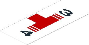 Sticker  1.8 x  0.8 Technic Supercar Gearbox 3&4 White