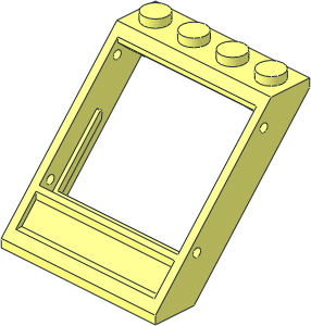 Window  4 x  4 x  3 Roof with Bottom Panel