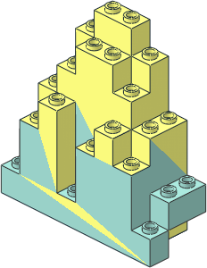 Panel  3 x  8 x  7 Rock Triangular with Aqua Base Pattern