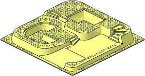 Baseplate 32 x 32 Raised with Ramp, Pit and Stairs