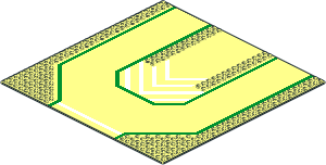 Baseplate 32 x 32 Road 9-Stud 3-Lane with Chevrons Pattern