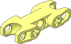 Constraction Connector  5 x  2 with Double Angled Ball Sockets and Closed Axle Holes