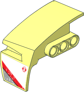 Technic Beam  3 with Panel Fairing Right with EV3 Sticker #12