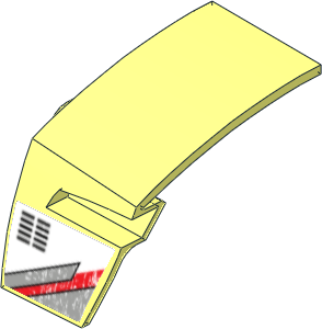 Technic Beam  3 with Panel Fairing Left with EV3 Sticker #13