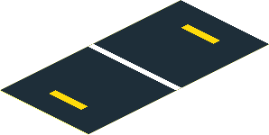 Sticker  3.9 x  1.9 with partial Runway Centre Markings