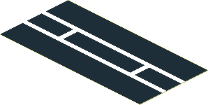 Sticker  1.9 x  3.9 with partial Runway Side Markings
