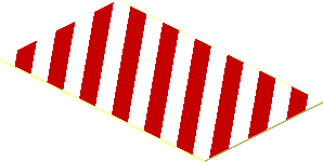 Sticker  1.1 x  1.8 Diagonal Red White Stripes Left Up