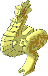 ~Animal Dragon Body Left with Metallic Gold Oriental Pattern