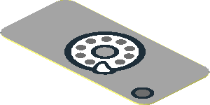 Sticker  0.9 x  1.9 with Telephone Dial and Button