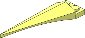 Plate  1 x  2 with Tooth and Flexible Tip