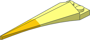 Plate  1 x  2 with Tooth and Flexible Yellow Tip