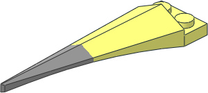 Plate  1 x  2 with Tooth and Flexible LightBluishGrey Tip