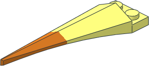 Plate  1 x  2 with Tooth and Flexible Orange Tip