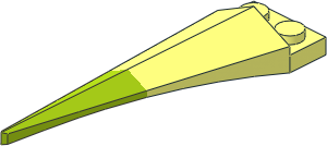Plate  1 x  2 with Tooth and Flexible Lime Tip