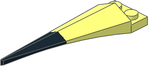 Plate  1 x  2 with Tooth and Flexible Black Tip