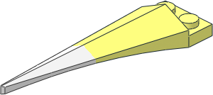 Plate  1 x  2 with Tooth and Flexible White Tip