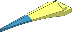 Plate  1 x  2 with Tooth and Flexible Dark Azure Tip