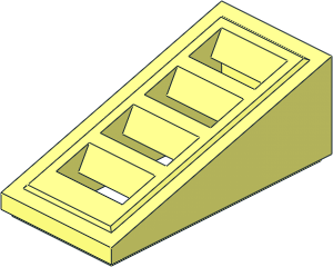 ~Slope Brick 18  2 x  1 x  0.667 Grille (Obsolete)