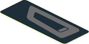 Sticker  0.8 x  2.0 with Dark Bluish Grey Air Vent on Black Background Right