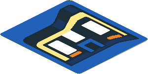 Sticker  1.8 x  2.0 with Headlamp on Blue Background Right (Needs Work)