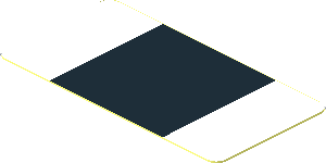 Sticker  0.9 x  1.8 with Black Stripe on White Background