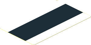 Sticker  3.0 x  1.8 with Black Stripe on White Background