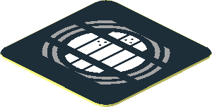 Sticker  0.8 x  0.8 with Headlamp on Black Background