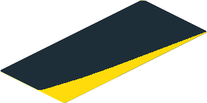 Sticker  4.0 x  1.8 with Black Arch on Yellow Background Right