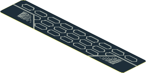 Sticker  0.8 x  4.1 with Light Grey Hexagons on Black Background