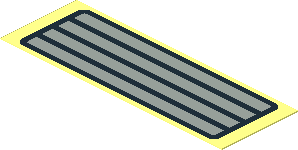 Sticker  1.0 x  2.9 With Black Grille on Grey Background