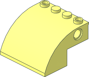 Slope Brick Curved  4 x  4 x  2