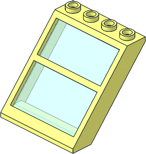 Window  4 x  4 x  3 Roof with Centre Bar with Fixed Transparent Light Blue Glass